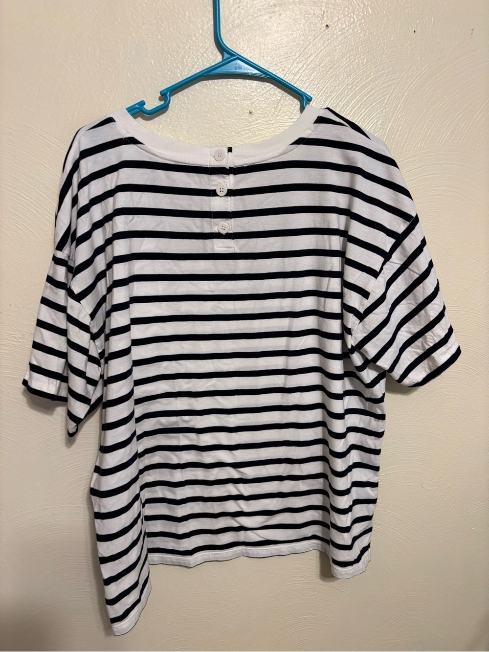 Talbots Plus 2X Black White Striped Cotton Tee Shirt Nautical - Picture 7 of 7